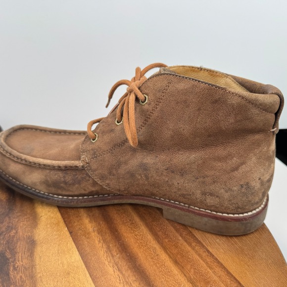 UGG Mens Suede Leather Moc Toe Chukka Ankle Boots 9.5 Casual Lace Up Brown - Picture 13 of 16